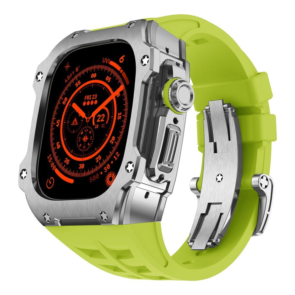 RM7015 Series - Silver Vanguard Stainless steel Apple Watch Ultra Case - Image 9