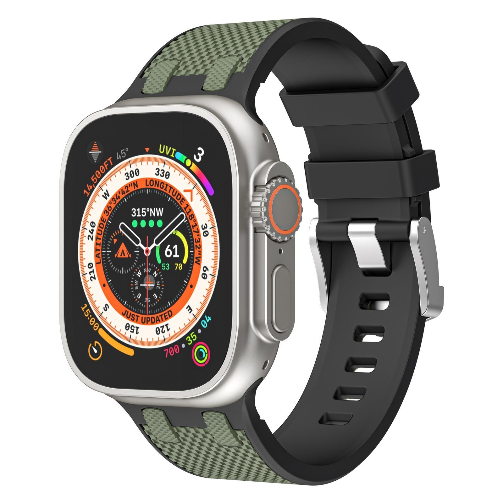 AP Dual Color Matching Silicone Band For Apple Watch - Image 9
