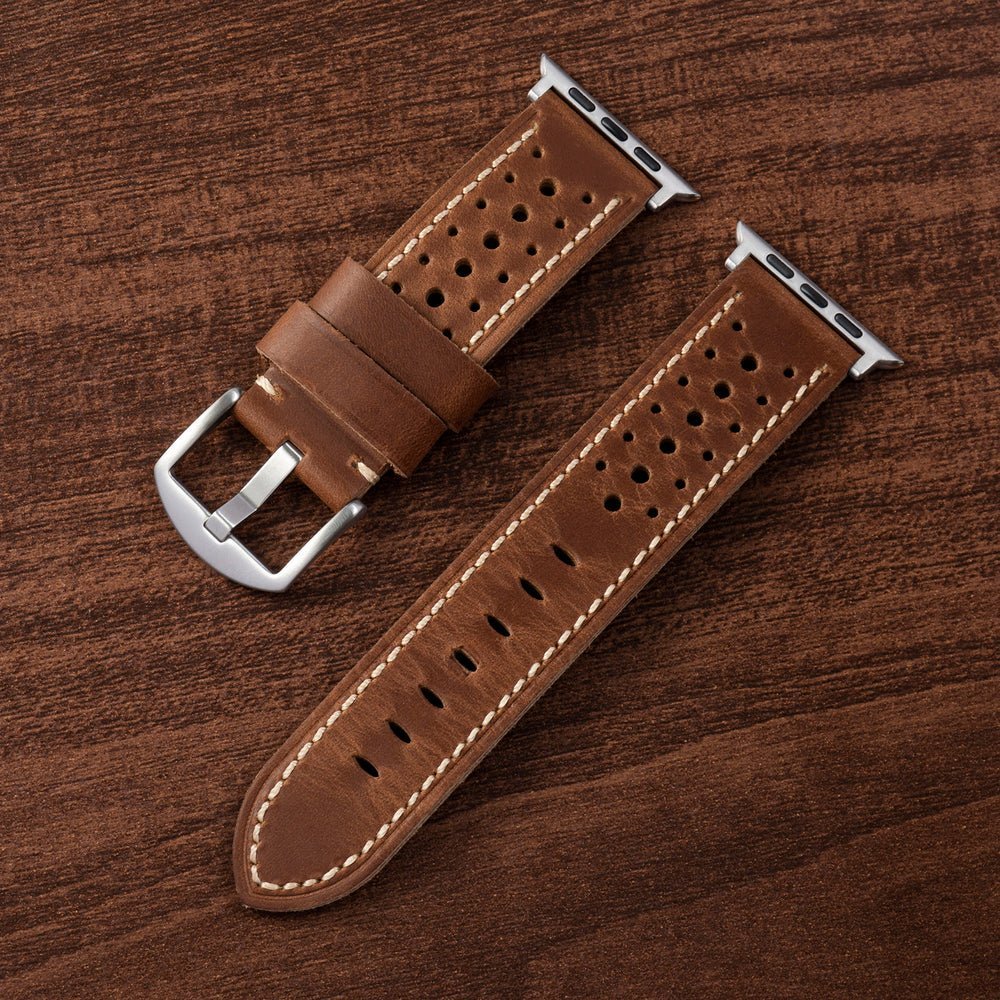 Vintage Racing Leather Band For Apple Watch - Image 3