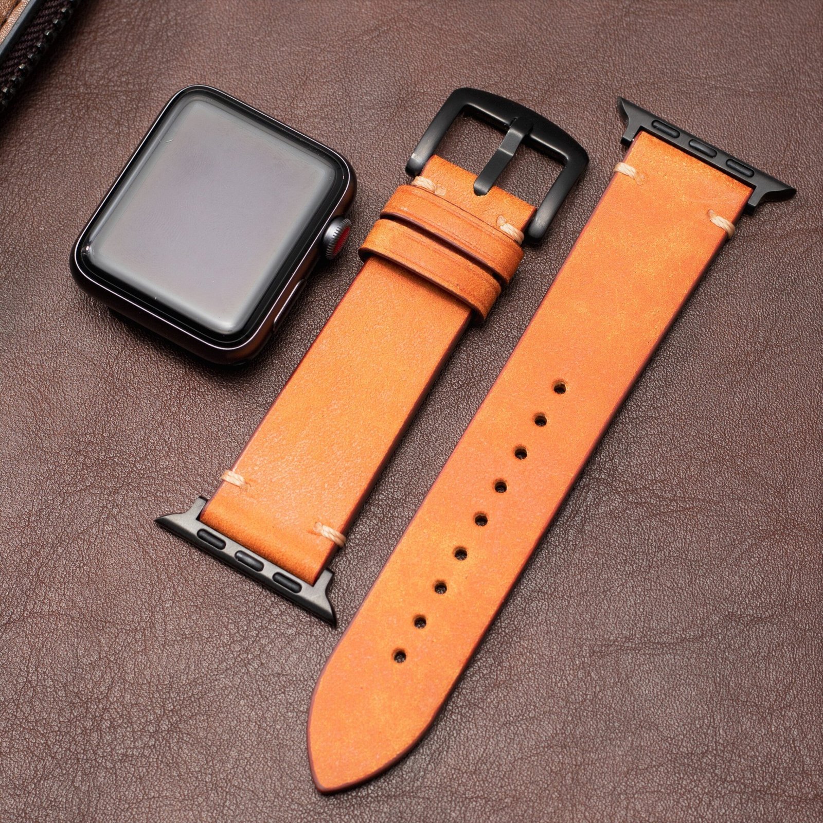 Premium Italian Leather Strap For Apple Watch - Image 3