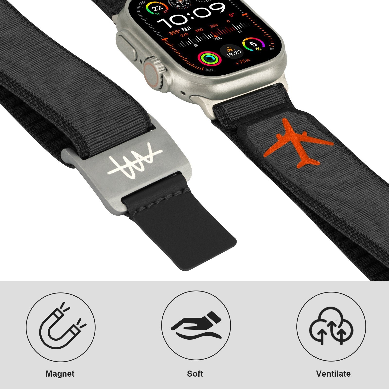 Wild Trail Mag Buckle Nylon Band For Apple Watch - Image 4