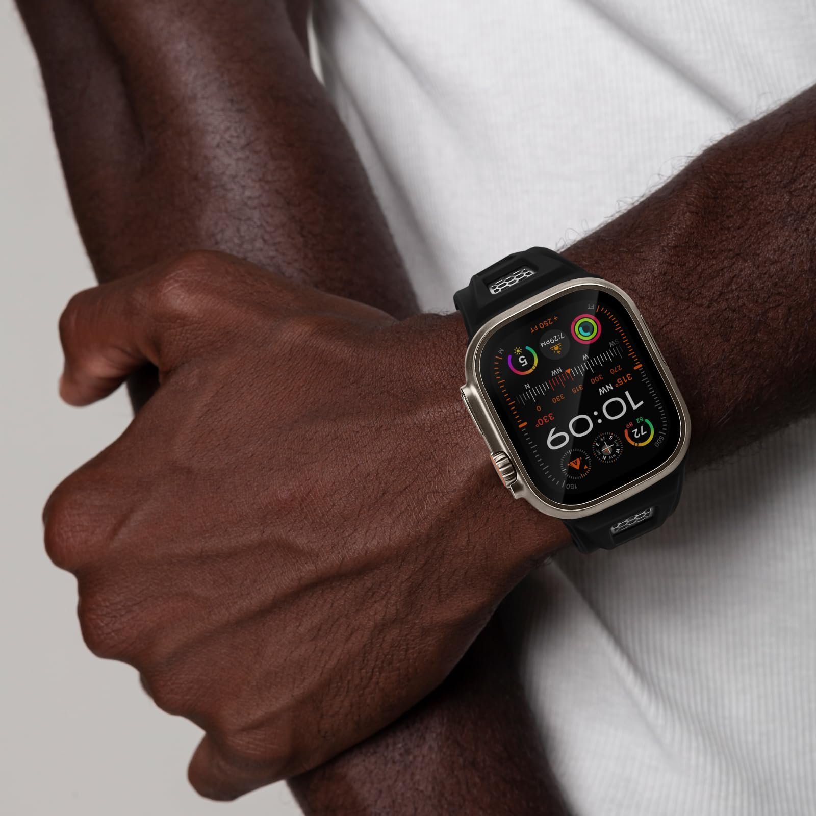 Grid Rugged Silicone Sport Band For Apple Watch - Image 9
