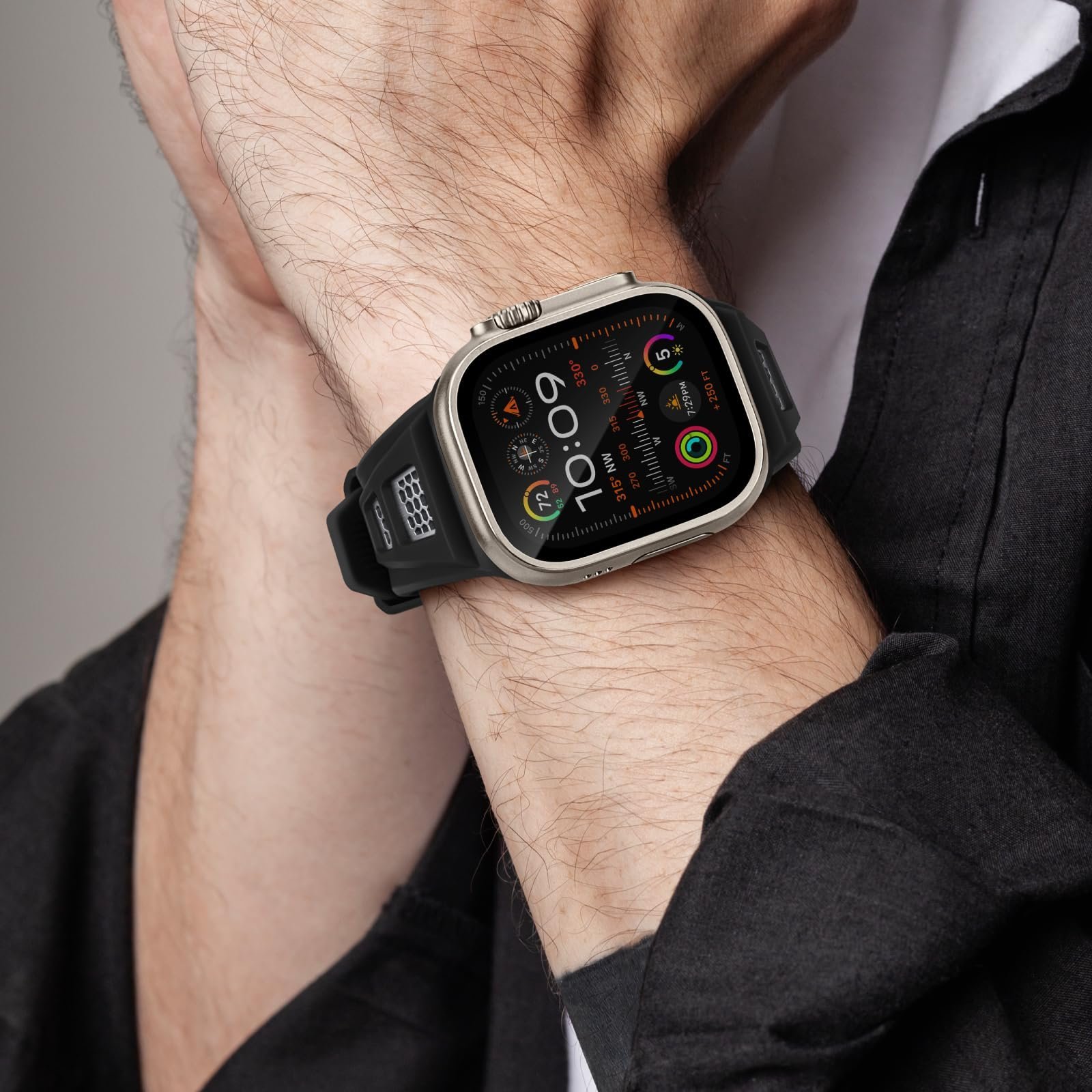 Grid Rugged Silicone Sport Band For Apple Watch - Image 7