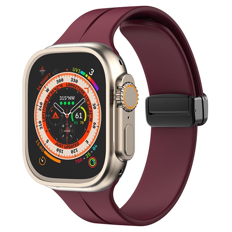 Simple Silicone Magnetic Folding Band For Apple Watch - Image 10