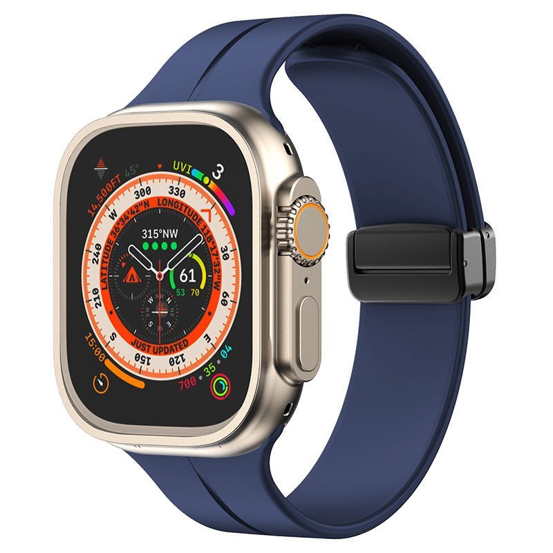 Simple Silicone Magnetic Folding Band For Apple Watch - Image 7