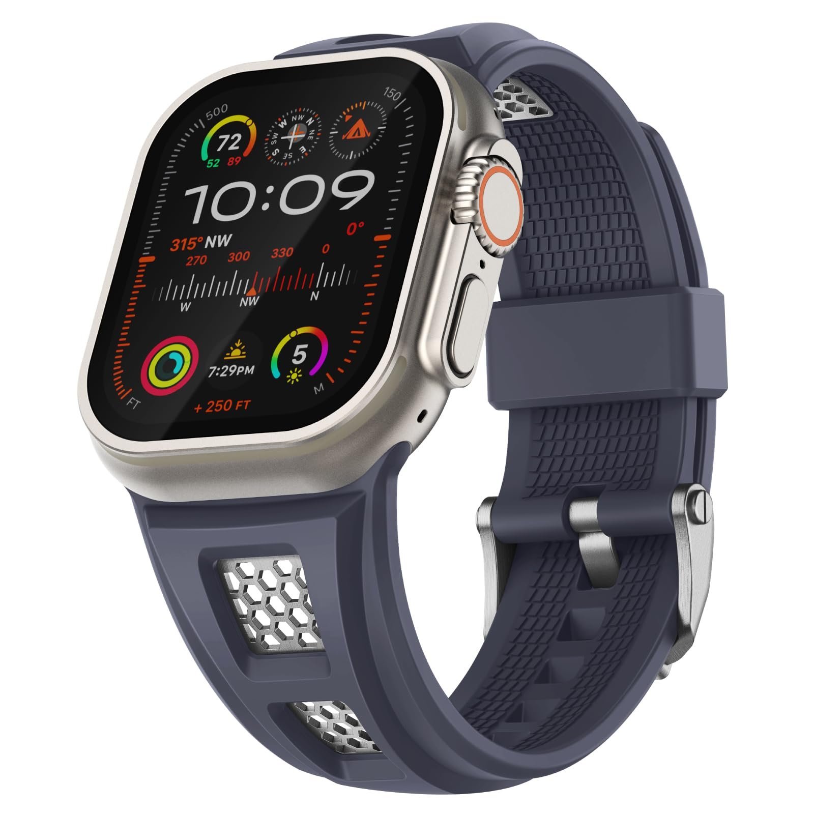 Grid Rugged Silicone Sport Band For Apple Watch - Image 11