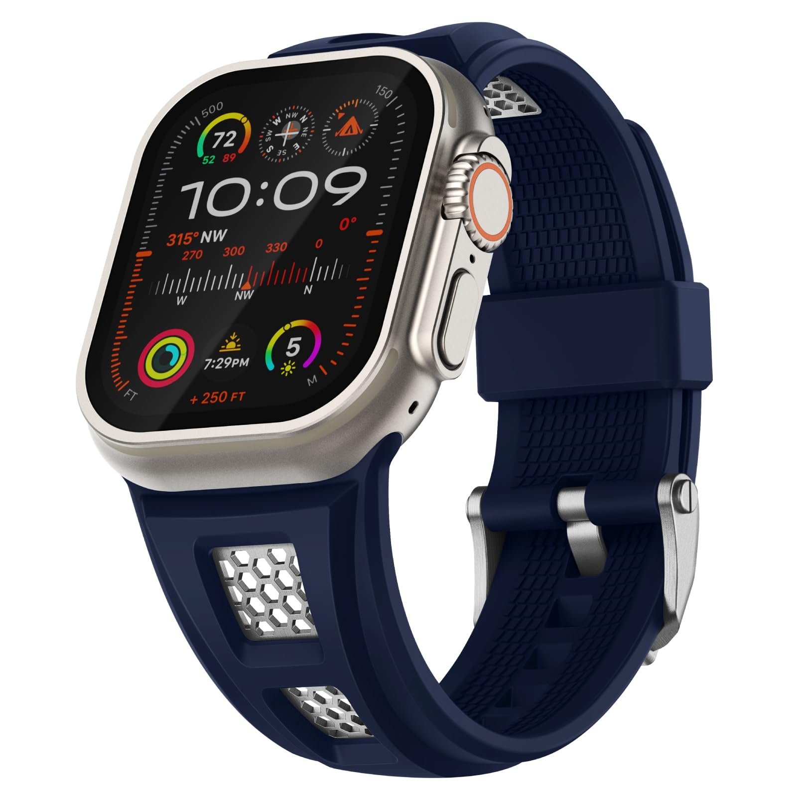 Grid Rugged Silicone Sport Band For Apple Watch - Image 13